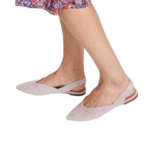 MADEWELL AVA SLINGBACK FLATS BLUSH PINK SHOES SIZE 7.5